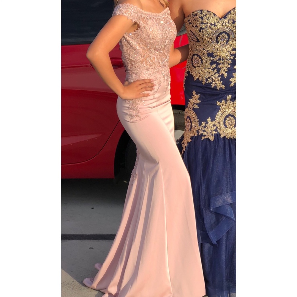 Light pink prom dress